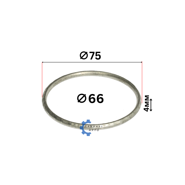 Гарнитура ауспух Honda Accord Civic CR-V FR-V Ф66 Ф75 4мм