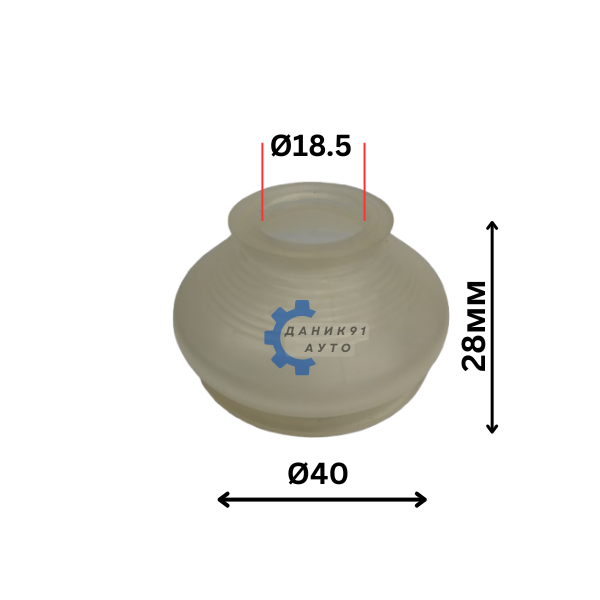 МАНШОН ЗА ШАРНИР НАКРАЙНИК Ф18.5 Ф40 28мм