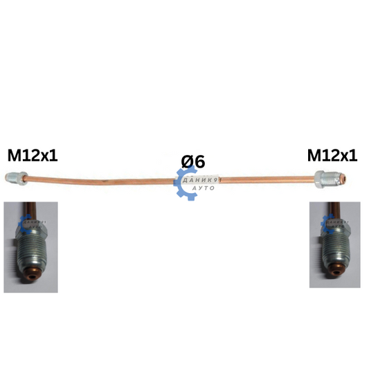 СПИРАЧНА ТРЪБА МЕДНА Ф6 М12х1
