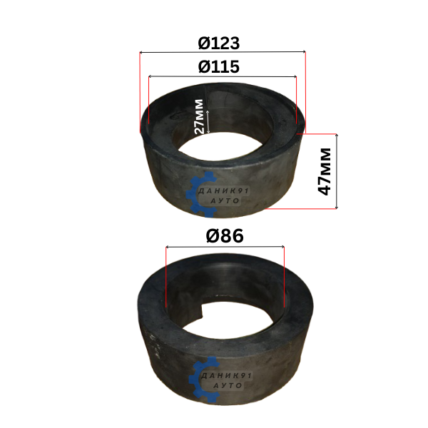 Подложка пружина CHEVROLET KALOS AVEO FIAT PANDA SUBARU FORESTER задна 27мм - к-т два броя