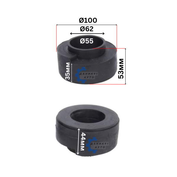 Подложка пружина SUZUKI GRAND VITARA I задна Ф62 х Ф100 х 35мм - к-т два броя