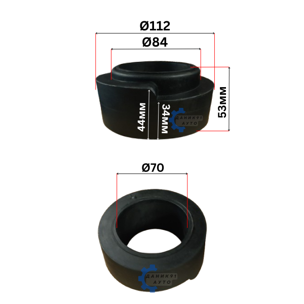 Подложка пружина AUDI 80 VW GOLF 2, 3, PASSAT 2, JETTA 2, VENTO задна 34мм - к-т два броя