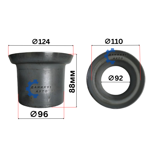 Фланец изпускателна система Ф92 Ф110 Ф96 Ф124 88мм
