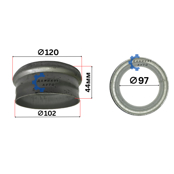 Фланец изпускателна система Ф97 Ф102 Ф120 44мм