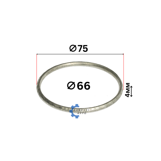 Гарнитура ауспух Honda Accord Civic CR-V FR-V Ф66 Ф75 4мм