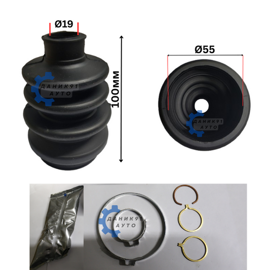 МАНШОН КАРЕ ПОЛУОСКА FIAT OPEL Ф19 Ф55 100мм