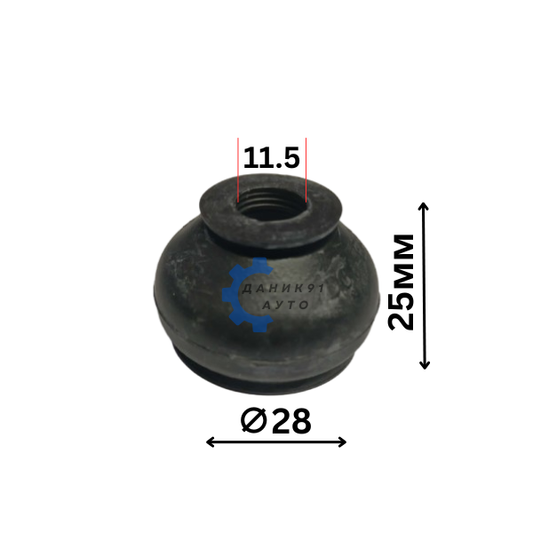 МАНШОН ЗА ШАРНИР НАКРАЙНИК Ф11,5 Ф28 25мм