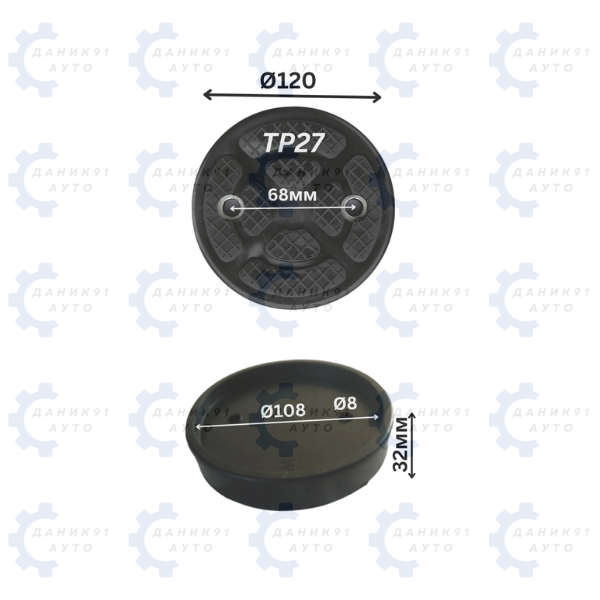 ГУМЕН ТАМПОН ЗА ПОДЕМНИК Ф108 х Ф120 х 32MM