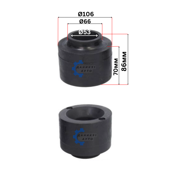 Подложка пружина JEEP GRAND CHEROKEE I ZJ предна 70мм - к-т два броя