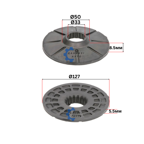 Подложка пружина Chevrolet Daewoo Opel Kadett задна Ф127 - к-т два броя