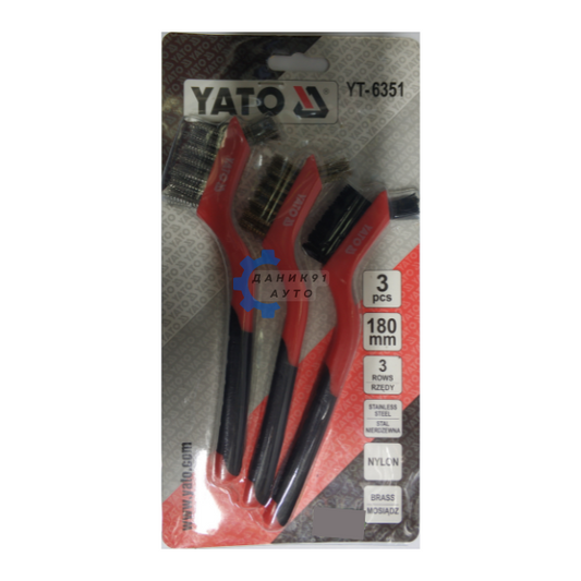 Телени четки YATO 180мм - 3 броя комплект
