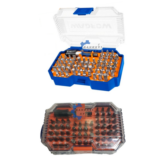 Битове с бит държач WADFOW, 1/4", 62 части комплект